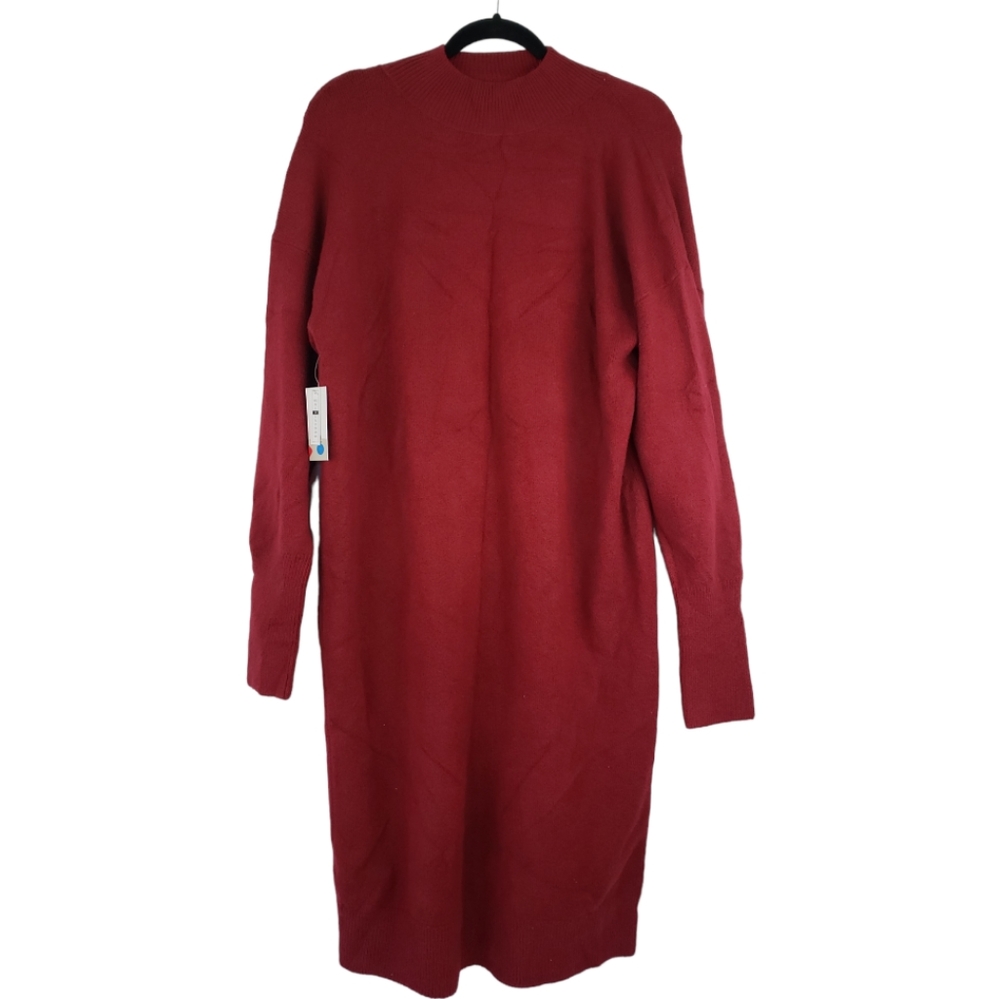 BP Sweater Dress NWT Size Medium in Red-Mock Neck-Very Soft